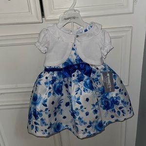 Nannette Baby Dress 3-Piece Set Dress Blazer Bottom NEW Size 3-6 Months